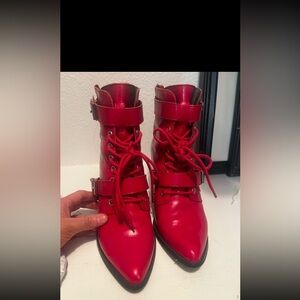Red Steve Madden boots